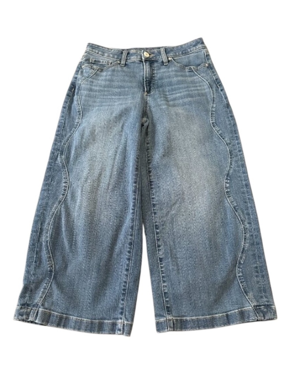 Chico's So Slimming High Rise Wide Leg Crop Jeans Women's 4 Petite (0P)